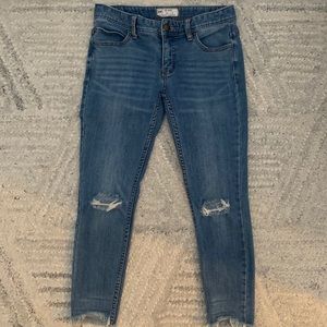 Free People Cropped Distressed Jeans